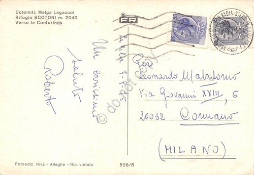 Cartolina Dolomiti Malga Lagazuoi Rifugio Scotoni 1975 | Immagine Gallery 2
