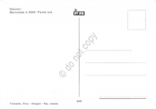 Cartolina Dolomiti Marmolada Parete Sud (Trento) | Immagine Gallery 2