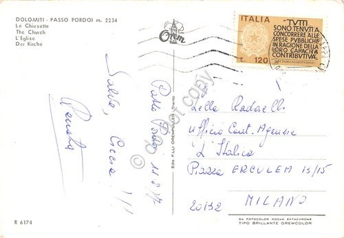 Cartolina Dolomiti Passo Pordoi Chiesetta 1977 | Immagine Gallery 2