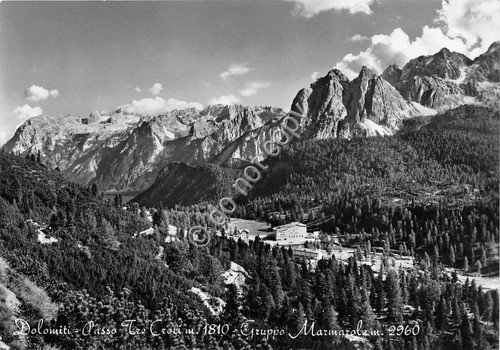 Cartolina Dolomiti Passo Tre Croci Gruppo Marmarole Timbro Albergo sul …