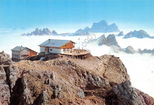 Cartolina Dolomiti Rifugio Monte Lagazuoi timbro rifugio (Trento) | Immagine principale