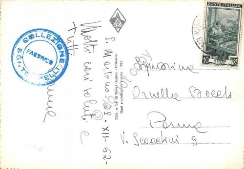 Cartolina Dolomiti Rolle Capanna Segantini 1952