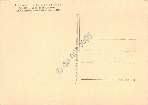 Cartolina Dolomiti San Cipriano con Catinaccio | Immagine Gallery 2