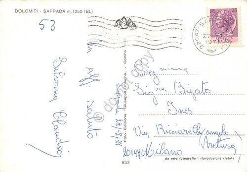 Cartolina Dolomiti Sappada 4 vedute panorama cerbiatti (Belluno) | Immagine Gallery 2