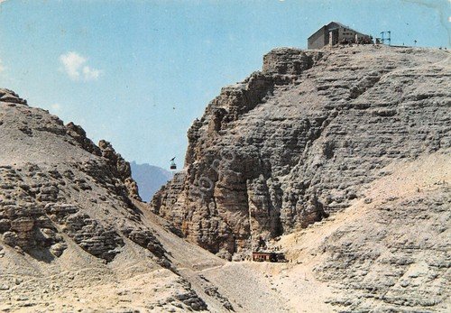 Cartolina Dolomiti Stazione superiore funivia del Pordoi Rifugio Forcella Timbro | Immagine Gallery 1