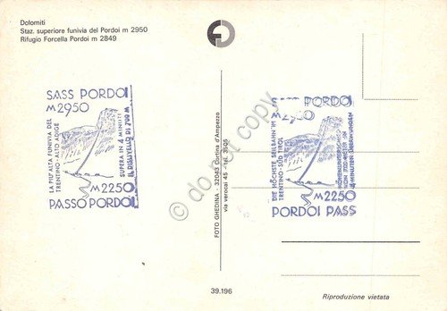 Cartolina Dolomiti Stazione superiore funivia del Pordoi Rifugio Forcella Timbro | Immagine Gallery 2