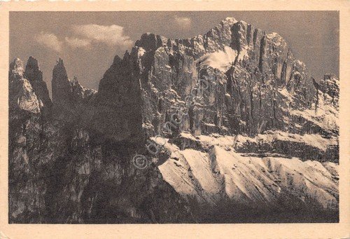 Cartolina Dolomiti Vajolet Turme und Rosengarten anni '40 | Immagine principale