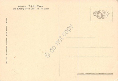 Cartolina Dolomiti Vajolet Turme und Rosengarten anni '40 | Immagine Gallery 4