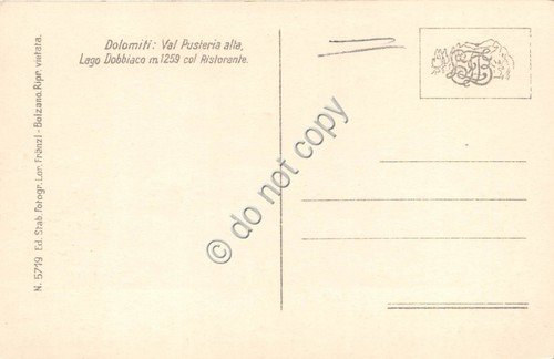 Cartolina Dolomiti Val Pusteria Lago Dobbiaco con Ristorante | Immagine Gallery 2