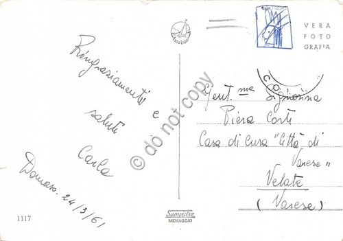 Cartolina Domaso Vedutine 1961 (Como)