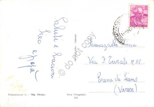 Cartolina Domodossola Fiume Toce Ponte Mizzocola anni '60 | Immagine Gallery 2