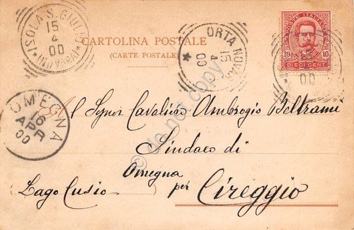 Cartolina Domodossola gruss aus 1900 Ponte Grevola panorama