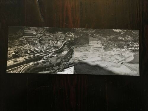 Cartolina doppia Longarone prima e dopo il disastro del 1963 | Immagine principale