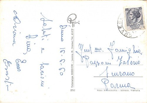 Cartolina Duno Valcuvia panorama 1960