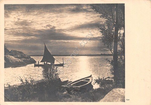 Cartolina Ed Sacat N.709 veduta mare con barca da pesca … | Immagine principale