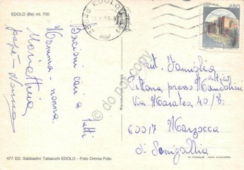 Cartolina Edolo panorama 1986 | Immagine Gallery 2