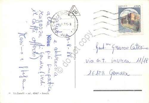 Cartolina Edolo Valle Camonica vedute varie e paese 1986 (Brescia) | Immagine Gallery 2