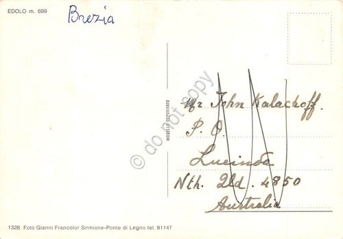 Cartolina Edolo vedute paese chiesa e vicolo (Brescia)