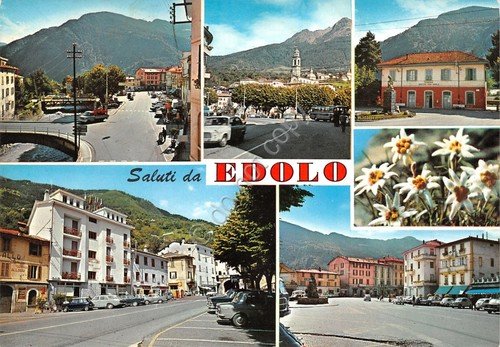 Cartolina Edolo vedute varie paese 1968 | Immagine principale