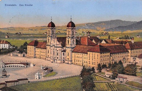Cartolina Einsiedeln Das Kloser 1934