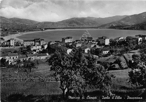 Cartolina Elba - Marina di Campo - panorama - anni …