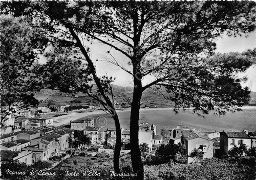 Cartolina Elba - Marina di Campo - panorama - anni …