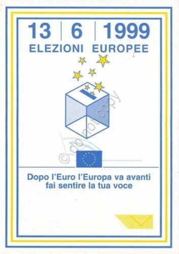 Cartolina Elezioni Europee 1999 timbro filatelico Milano | Immagine principale