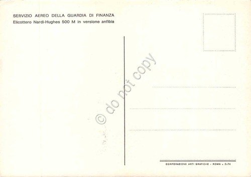 Cartolina Elicottero Nardi Hughes 500 M versione anfibia Guardia di … | Immagine Gallery 2