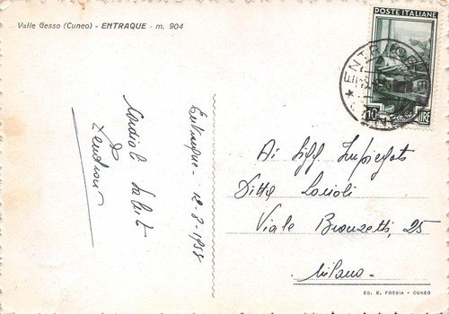 Cartolina Entraque Panorama 1958 (Cuneo) | Immagine Gallery 2