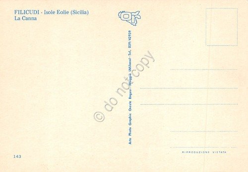 Cartolina Eolie Isola di Filicudi La Canna barca animata anni … | Immagine Gallery 2