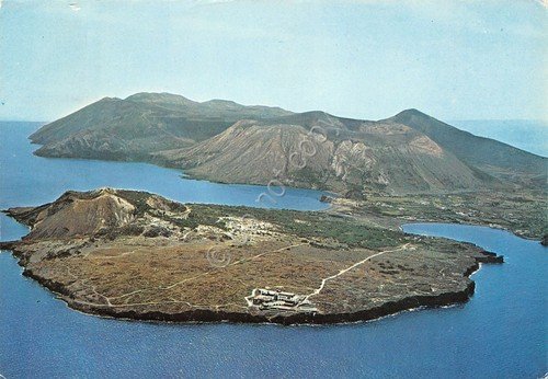 Cartolina Eolie Isola di Vulcano con Vulcanello Timbro Ristorante Filippino … | Immagine principale