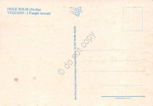Cartolina Eolie Isola di Vulcano Fanghi Termali animata anni '70 | Immagine Gallery 2
