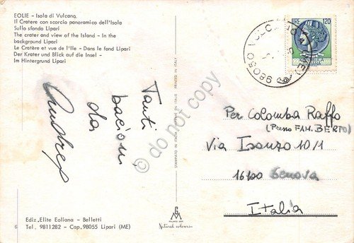 Cartolina Eolie Vulcano cratere con scorcio panoramico (Messina) | Immagine Gallery 2