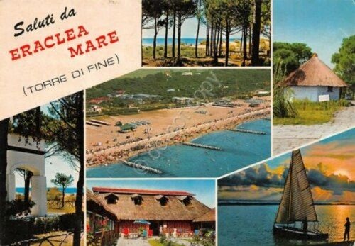 Cartolina Eraclea Mare Torre di Fine vedute (Venezia)