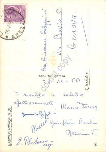 Cartolina Eremo di Camaldoli Eremiti ritornano nelle loro celle 1966 … | Immagine Gallery 2