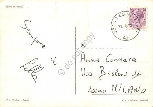 Cartolina Esine Brescia Panorama 1973