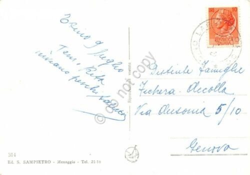 Cartolina Esino Lario panorama parziale 1957 | Immagine Gallery 2