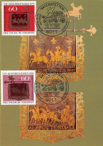 Cartolina Essen FIP Kongress Vaterstetten Timbro filatelico 1981 | Immagine principale