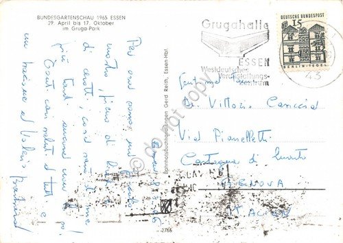 Cartolina Essen Gruga Park Aussichsturm 1966 | Immagine Gallery 2