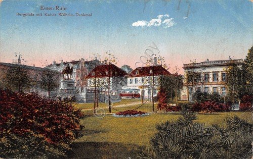 Cartolina Essen Ruhr illustrata 1923 | Immagine principale