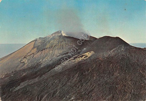Cartolina Etna Cratere principale Panorama aereo 1979 (Catania)