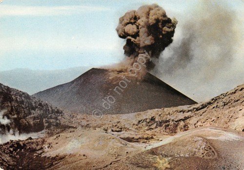 Cartolina Etna Interno cratere centrale timbro Corsaro Etna 1967 (Catania) | Immagine Gallery 1