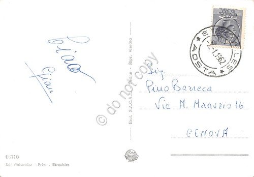 Cartolina Etroubles panorama 1962 | Immagine Gallery 2