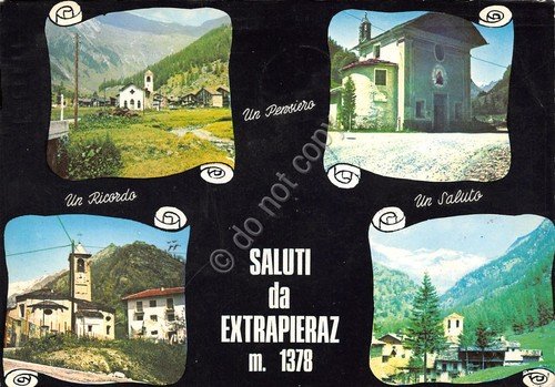 Cartolina Extrapieraz 4 vedute panorama (Aosta) | Immagine principale