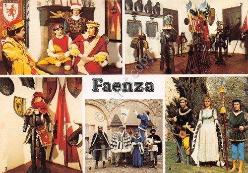 Cartolina Faenza Palio del Niballo 4 Vedute 1991 | Immagine principale