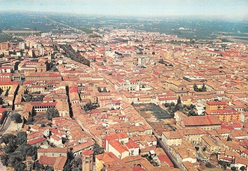 Cartolina Faenza panorama aereo città case anni '80 | Immagine principale
