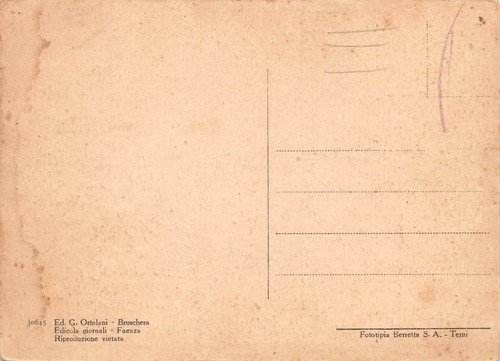 Cartolina Faenza Ponte di ferro sul Lamone