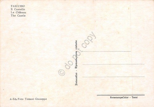 Cartolina Faicchio Castello entrata anni '80
