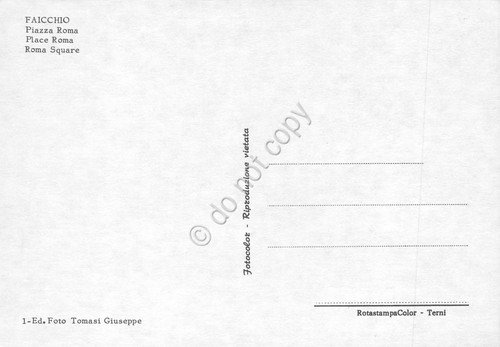 Cartolina Faicchio Piazza Roma case strada anni '80 | Immagine Gallery 2