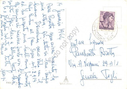 Cartolina Falconara Marittima vedute 1964 (Ancona)